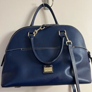 navy leather dooney & bourke bag